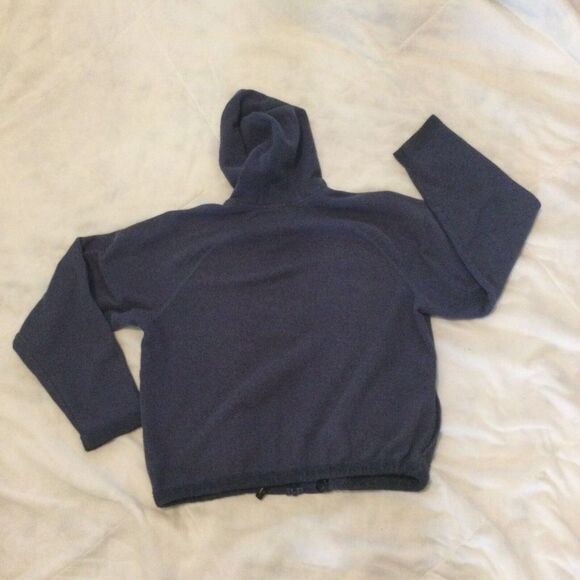 LL Bean Women's Large Polartec Fleece Full Zip Spring Jacket Hoodie Blue - Picture 6 of 7